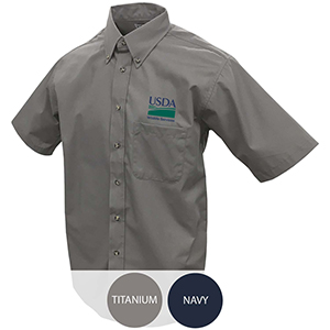 Men's Short Sleeve Poplin Shirt with Pocket