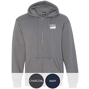 Unisex Full Zip Hooded Sweatshirt