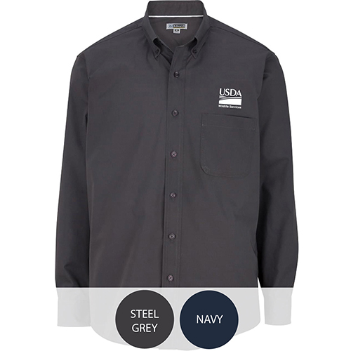 Men's Long Sleeve Lightweight Poplin Shirt with pocket