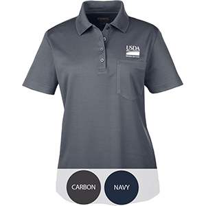 Womens Short Sleeve Performance Polo with Pocket