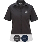 Womens Short Sleeve Lightweight Poplin Shirt